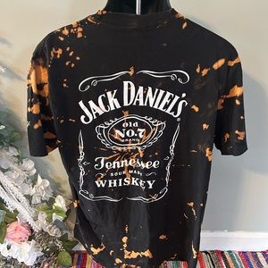 Jack Daniels Logo Tie Dye Tee Shirt Tennessee Whiskey Black Large
